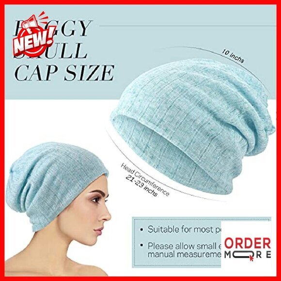 5-Piece Slouchy Beanie Set for Chemo Patients, Soft Stretch Head Wraps main image 6